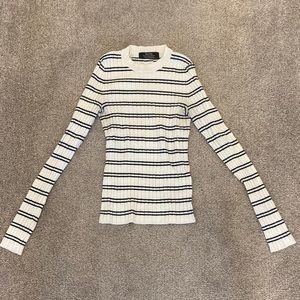 Black and white striped sweater